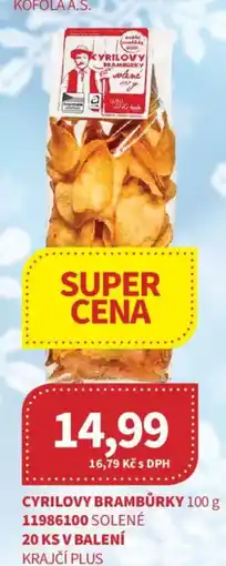 Kubík potraviny Cyrilovy brambůrky nabídka
