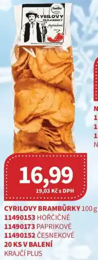 Kubík potraviny Cyrilovy brambůrky nabídka
