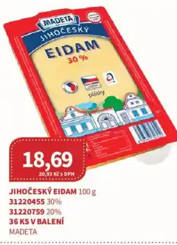 Kubík potraviny MADETA Jihočeský eidam nabídka