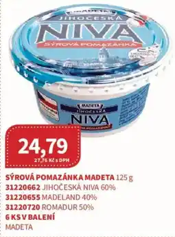 Kubík potraviny Sýrová pomazánka MADETA nabídka