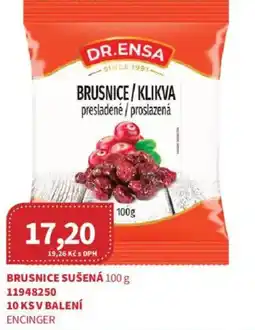 Kubík potraviny DR.ENSA Brusnice sušená nabídka