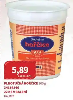 Kubík potraviny Plnotučná hořčice nabídka