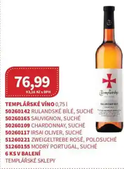Kubík potraviny Templářské víno nabídka