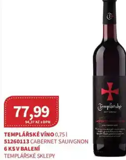 Kubík potraviny Templářské víno nabídka