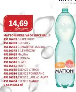 Kubík potraviny Mattoni perlivá ochucená nabídka