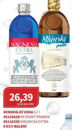 Kubík potraviny MAGNESIA Minerální voda nabídka