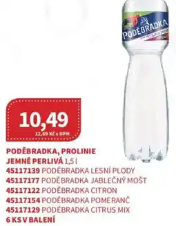 Kubík potraviny Poděbradka, prolinie jemně perlivá nabídka