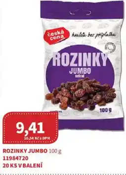 Kubík potraviny Česká Cena Rozinky jumbo nabídka