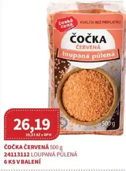 Kubík potraviny Česká Cena Čočka červená nabídka