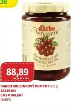 Kubík potraviny Darbo brusinkový kompot nabídka