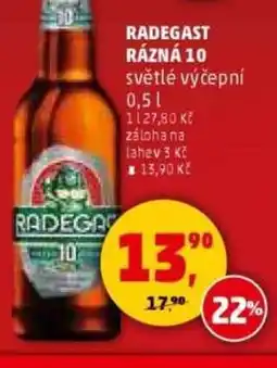 Penny Market Radegast rázná 10 světlé výčepní nabídka