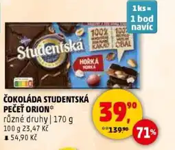 Penny Market Čokoláda studentská pečeť orion nabídka
