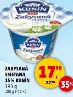 Penny Market Zakysaná smetana 15% kunín nabídka