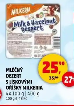 Penny Market Mléčný dezert s lískovými oříšky milkeria nabídka