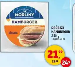 Penny Market Drůbeží hamburger nabídka