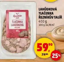 Penny Market Lahůdková tlačenka řezníkův talíř nabídka