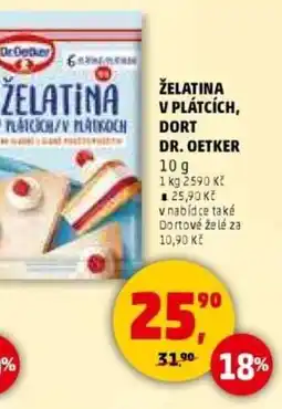 Penny Market Želatina v plátcích, dort DR. OETKER nabídka