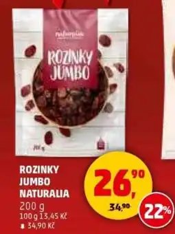 Penny Market Rozinky jumbo naturalia nabídka