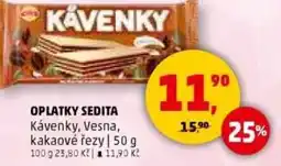 Penny Market Oplatky sedita kávenky, vesna, kakaové řezy nabídka
