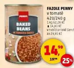 Penny Market Fazole penny v tomatě nabídka