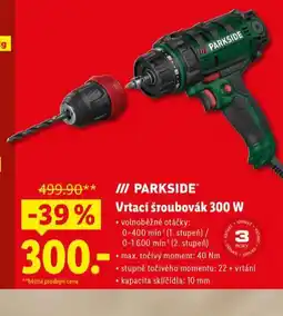 Lidl Vrtací šroubovák 300 w nabídka