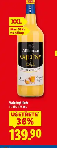 Lidl Vaječný likér nabídka