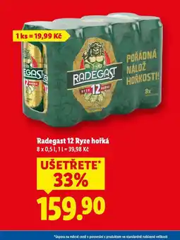 Lidl Pivo radegast ryze hořká 12 nabídka