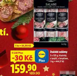 Lidl Italské salámy nabídka