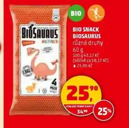 Penny Market Bio snack biosaurus nabídka