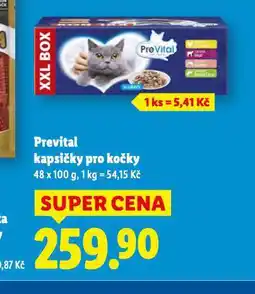 Lidl Prevital kapsičky pro kočky nabídka