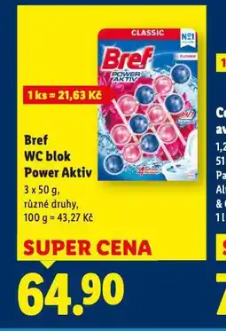 Lidl Bref wc blok power aktiv nabídka