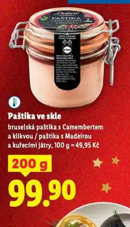 Lidl Paštika ve skle nabídka
