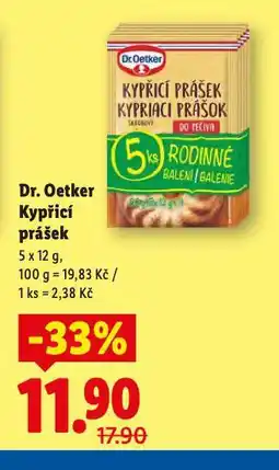 Lidl Dr. oetker kypřící prášek do pečiva nabídka