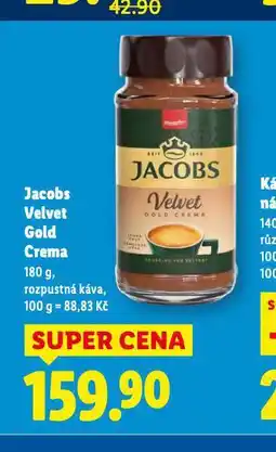 Lidl Jacobs velvet gold crema nabídka