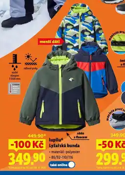 Lidl Dětská lyžařská bunda nabídka