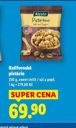 Lidl Kalifonrské pistácie nabídka