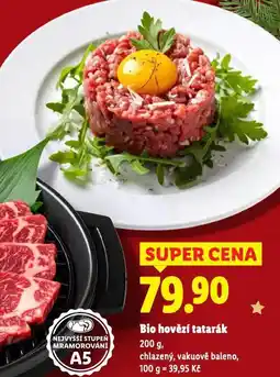 Lidl Bio hovězí tatarák nabídka