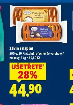 Lidl Závin s náplní nabídka