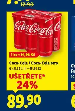 Lidl Coca cola, coca cola zero nabídka