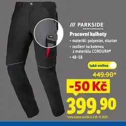 Lidl Pracovní kalhoty nabídka