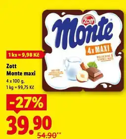 Lidl Zott monte maxi nabídka