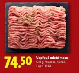 Lidl Vepřové mleté maso nabídka