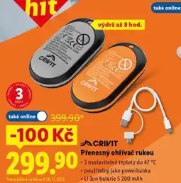 Lidl Přenosný ohřívač rukou nabídka