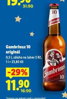 Lidl Pivo gambrinus nabídka