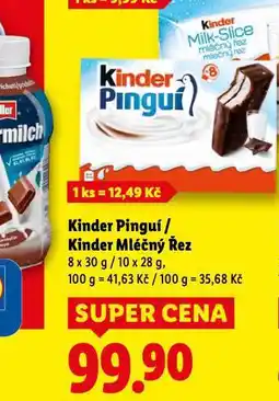 Lidl Kinder pinguí nabídka