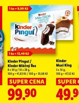 Lidl Kinder mléčný řez nabídka