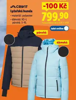 Lidl Pánská lyžařská bunda nabídka