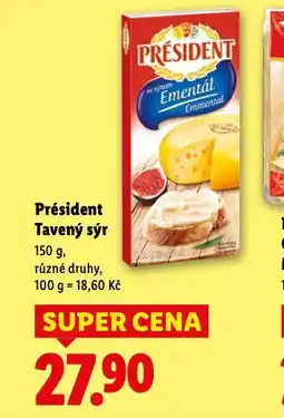 Lidl Président tavený sýr nabídka