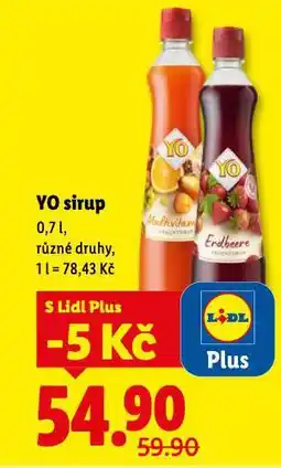 Lidl Yo sirup nabídka