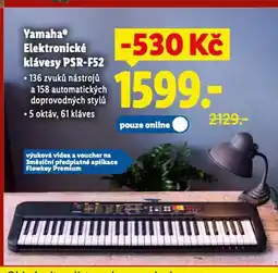 Lidl Yamaha elektronické klávesy nabídka